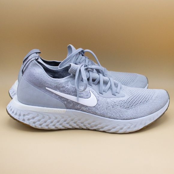 Nike Epic React Flyknit Wolf Grey Running Shoes AQ0067-002 Men's Size 11.5 - Picture 3 of 8
